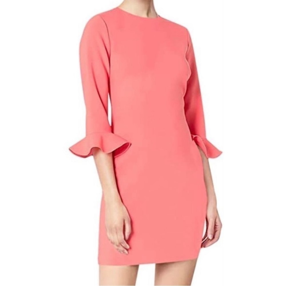 LIKELY Bedford Flare-sleeve  Dress Coral New